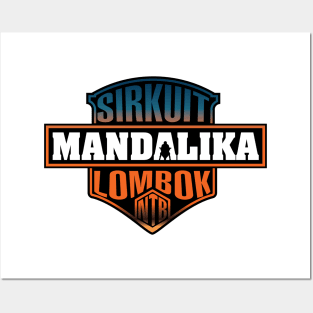 Sirkuit Mandalika Lombok NTB Badge on Gradient Color Posters and Art